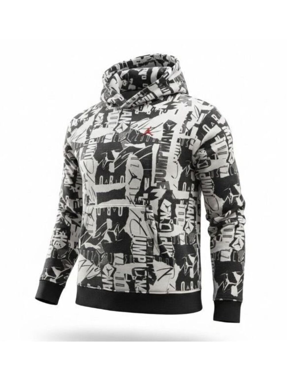 Jordan Pullover Hoodie Graphic Print Black/White Men's XXL DA9814-100